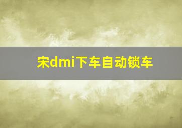 宋dmi下车自动锁车