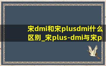 宋dmi和宋plusdmi什么区别_宋plus-dmi与宋prodmi区别