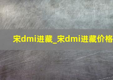 宋dmi进藏_宋dmi进藏价格