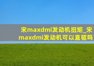 宋maxdmi发动机扭矩_宋maxdmi发动机可以直驱吗