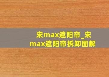 宋max遮阳帘_宋max遮阳帘拆卸图解