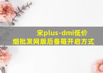 宋plus-dmi(低价烟批发网)版后备箱开启方式