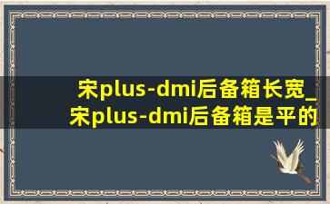 宋plus-dmi后备箱长宽_宋plus-dmi后备箱是平的吗