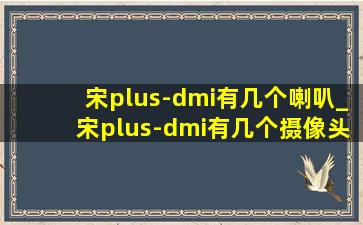 宋plus-dmi有几个喇叭_宋plus-dmi有几个摄像头