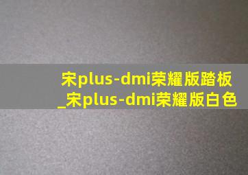 宋plus-dmi荣耀版踏板_宋plus-dmi荣耀版白色