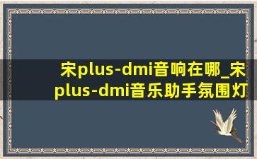 宋plus-dmi音响在哪_宋plus-dmi音乐助手氛围灯