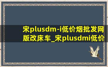 宋plusdm-i(低价烟批发网)版改床车_宋plusdmi(低价烟批发网)版改床车经验
