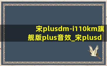 宋plusdm-i110km旗舰版plus音效_宋plusdmi110kmplus版