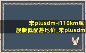 宋plusdm-i110km旗舰版低配落地价_宋plusdm-i110km旗舰版落地价
