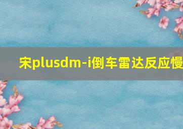 宋plusdm-i倒车雷达反应慢