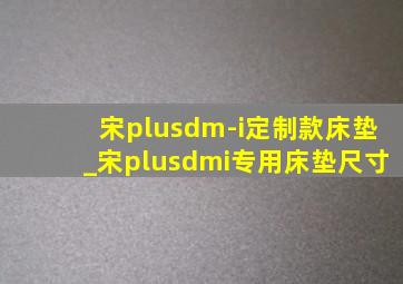 宋plusdm-i定制款床垫_宋plusdmi专用床垫尺寸