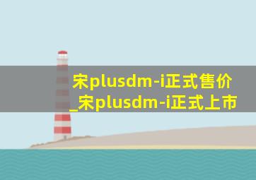 宋plusdm-i正式售价_宋plusdm-i正式上市