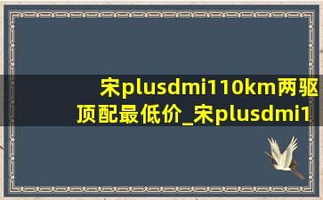 宋plusdmi110km两驱顶配最低价_宋plusdmi110km两驱旗舰