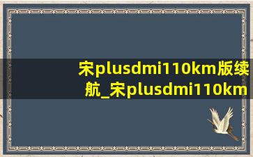 宋plusdmi110km版续航_宋plusdmi110km旗舰版划算吗