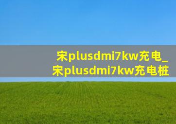 宋plusdmi7kw充电_宋plusdmi7kw充电桩