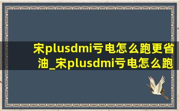 宋plusdmi亏电怎么跑更省油_宋plusdmi亏电怎么跑省油