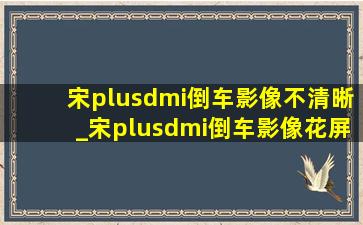 宋plusdmi倒车影像不清晰_宋plusdmi倒车影像花屏图片