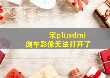 宋plusdmi倒车影像无法打开了