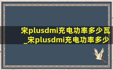 宋plusdmi充电功率多少瓦_宋plusdmi充电功率多少千瓦