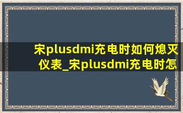 宋plusdmi充电时如何熄灭仪表_宋plusdmi充电时怎么关闭仪表盘