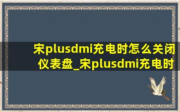 宋plusdmi充电时怎么关闭仪表盘_宋plusdmi充电时如何熄灭仪表