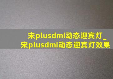 宋plusdmi动态迎宾灯_宋plusdmi动态迎宾灯效果