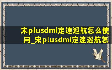 宋plusdmi定速巡航怎么使用_宋plusdmi定速巡航怎么操作