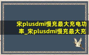 宋plusdmi慢充最大充电功率_宋plusdmi慢充最大充电功率是多少