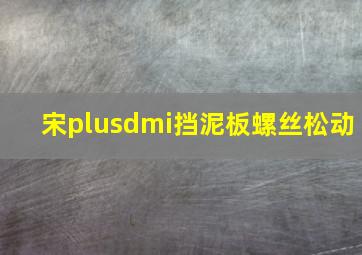 宋plusdmi挡泥板螺丝松动