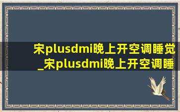 宋plusdmi晚上开空调睡觉_宋plusdmi晚上开空调睡觉怎么设置