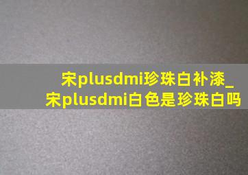 宋plusdmi珍珠白补漆_宋plusdmi白色是珍珠白吗