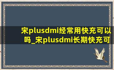 宋plusdmi经常用快充可以吗_宋plusdmi长期快充可以吗