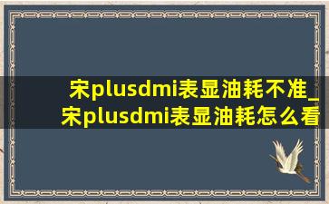 宋plusdmi表显油耗不准_宋plusdmi表显油耗怎么看