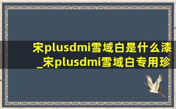 宋plusdmi雪域白是什么漆_宋plusdmi雪域白专用珍珠漆