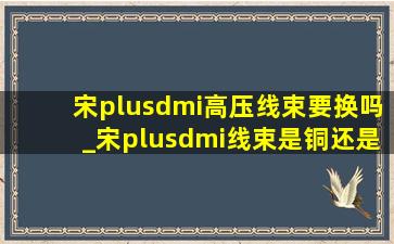 宋plusdmi高压线束要换吗_宋plusdmi线束是铜还是铝