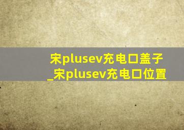 宋plusev充电口盖子_宋plusev充电口位置