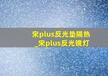 宋plus反光垫隔热_宋plus反光镜灯