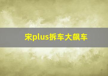 宋plus拆车大飙车