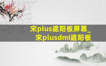 宋plus遮阳板屏幕_宋plusdmi遮阳板