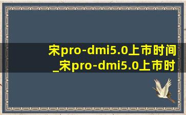 宋pro-dmi5.0上市时间_宋pro-dmi5.0上市时间(低价烟批发网)