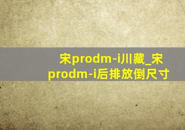 宋prodm-i川藏_宋prodm-i后排放倒尺寸