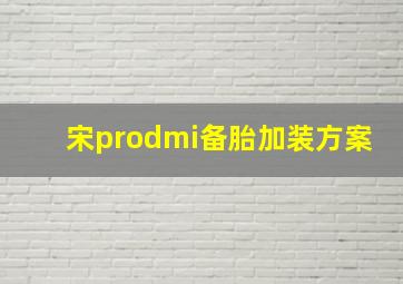 宋prodmi备胎加装方案