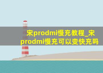 宋prodmi慢充教程_宋prodmi慢充可以变快充吗