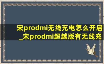 宋prodmi无线充电怎么开启_宋prodmi超越版有无线充电功能吗