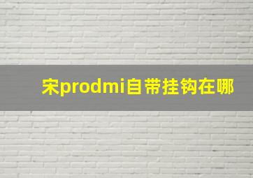 宋prodmi自带挂钩在哪