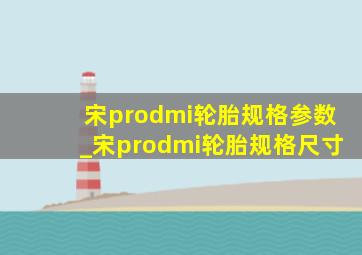 宋prodmi轮胎规格参数_宋prodmi轮胎规格尺寸