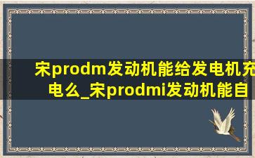 宋prodm发动机能给发电机充电么_宋prodmi发动机能自动充电吗