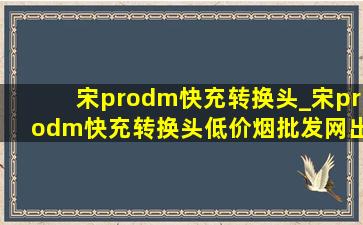 宋prodm快充转换头_宋prodm快充转换头(低价烟批发网)出了吗