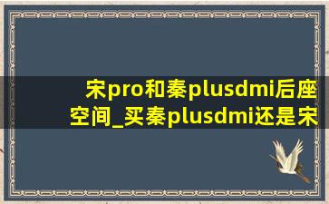 宋pro和秦plusdmi后座空间_买秦plusdmi还是宋prodmi