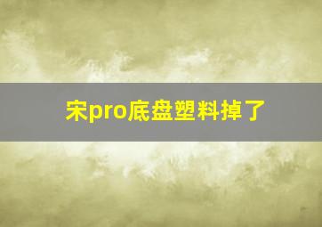 宋pro底盘塑料掉了